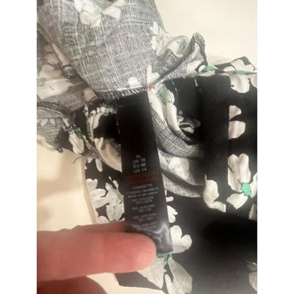 TopShop Elasticated Channel Long Sleeve Romper In Multi Floral, XL - Picture 9 of 13